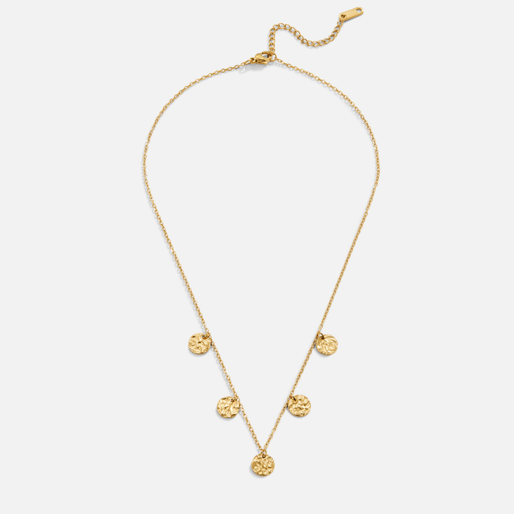 Elodie Hammered Coin  Necklace