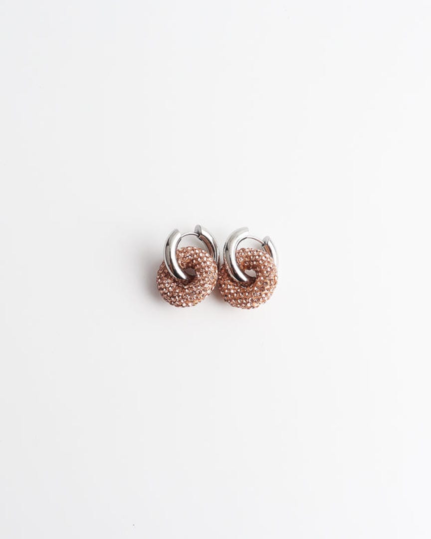 Crystal Circle Drop Earrings