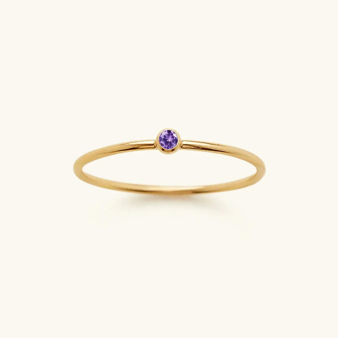 Precious Gemstone Stacker Ring