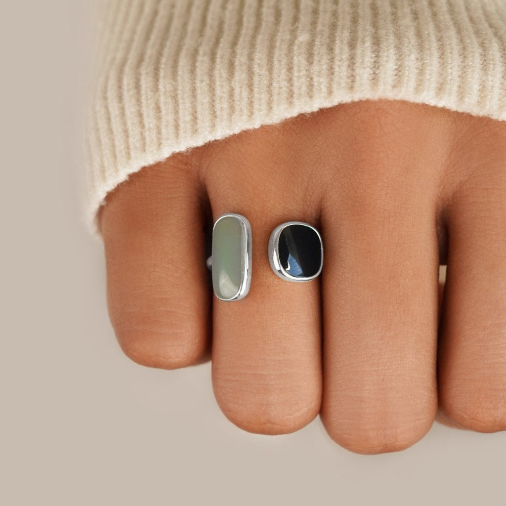 Aquamarine Wrap Silver Ring