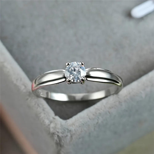 Classic Round Solitaire Promise Ring